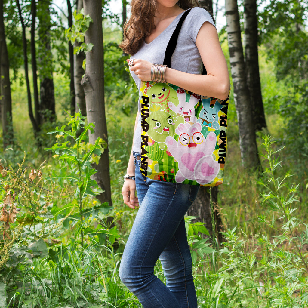 【Plump Planet Friends】Canvas bag | Play with US! Double-sided canvas bag