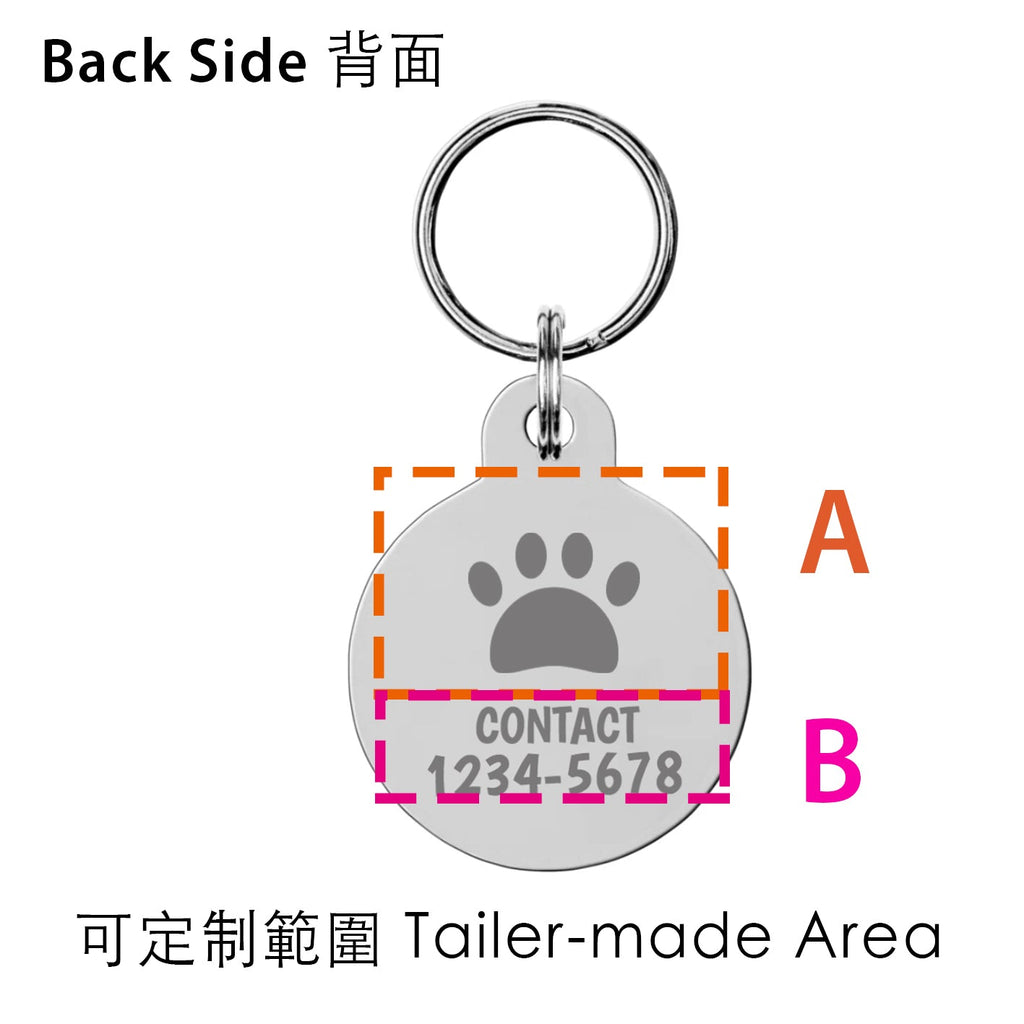 【CatA】客製化雕刻貓貓項圍名牌 Customized Engraved Pet ID tag