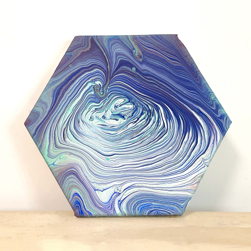 流體畫 Pour Painting | Purple Galaxy | 20cm x 20cm