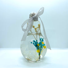 Load image into Gallery viewer, Clear blue-green floating flowers (light bulb shape)

