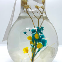 Load image into Gallery viewer, Clear blue-green floating flowers (light bulb shape)
