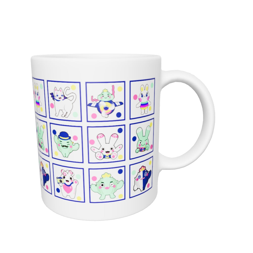 White glossy mug