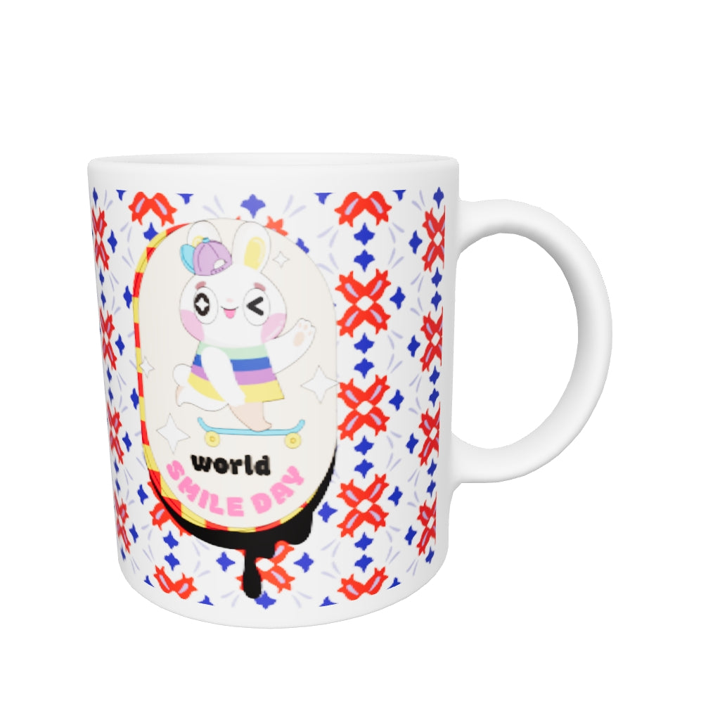 White glossy mug