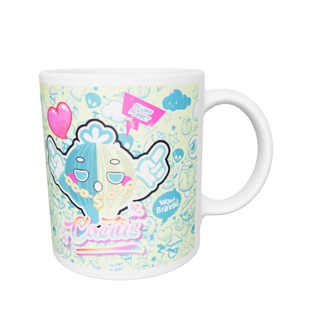White glossy mug