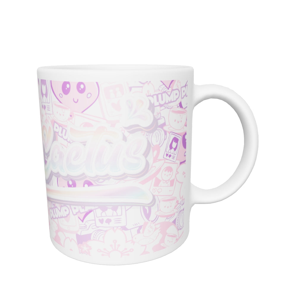 White glossy mug