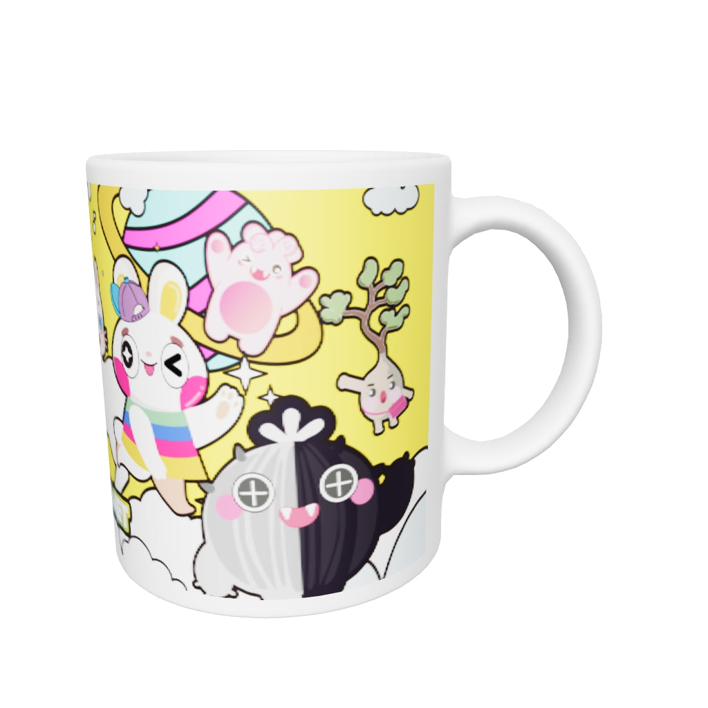 White glossy mug