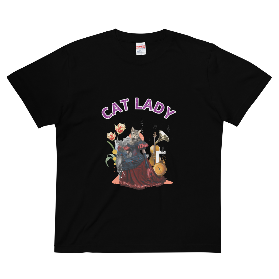 CAT LADY ｜Cotton Regular Fit T-shirt