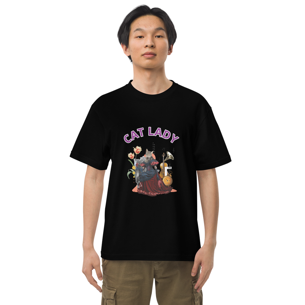 CAT LADY ｜Cotton Regular Fit T-shirt