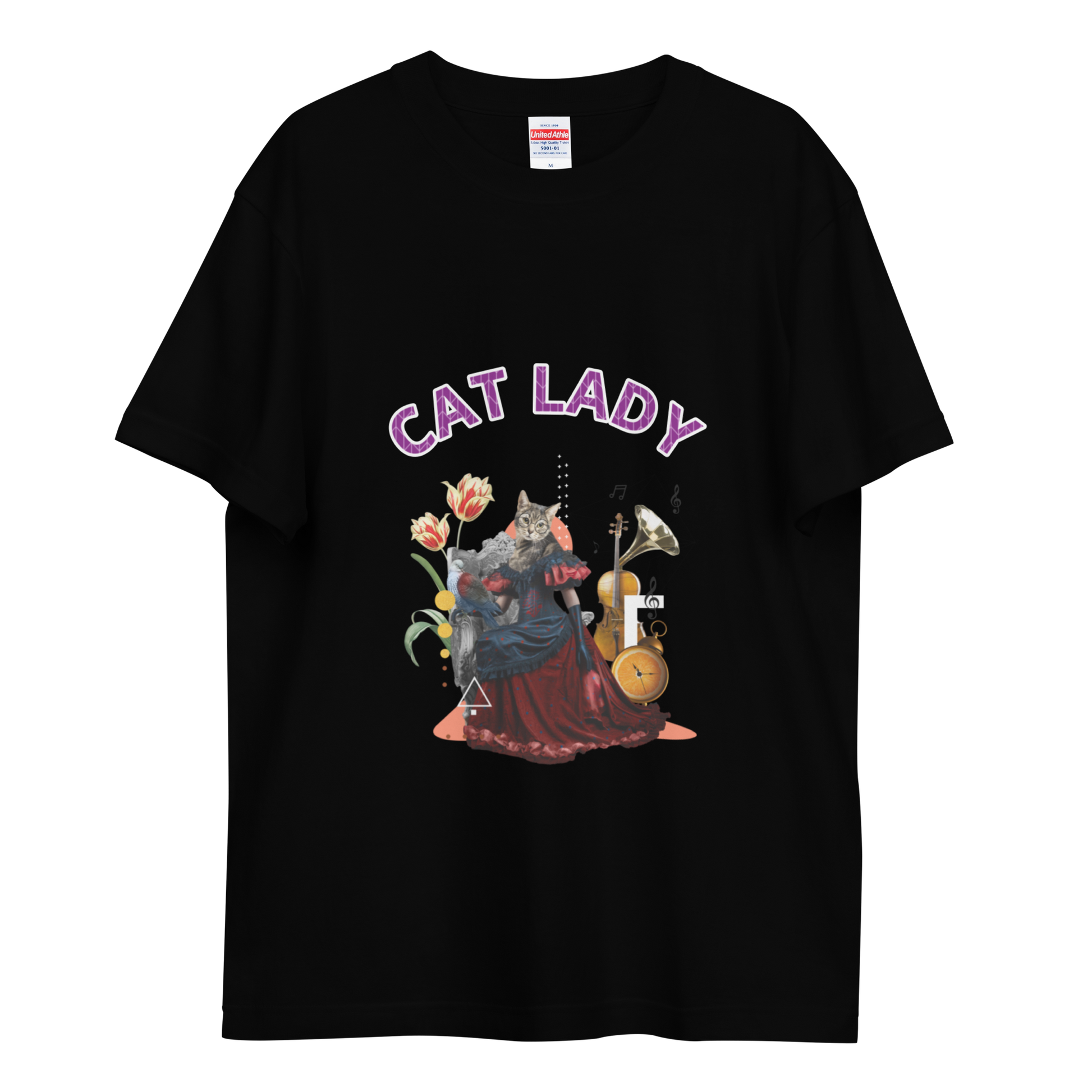 CAT LADY ｜Cotton Regular Fit T-shirt