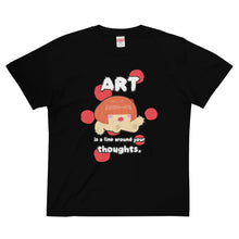 Load image into Gallery viewer, Red Art Quotes graphic T-shirt Adult quality tee
