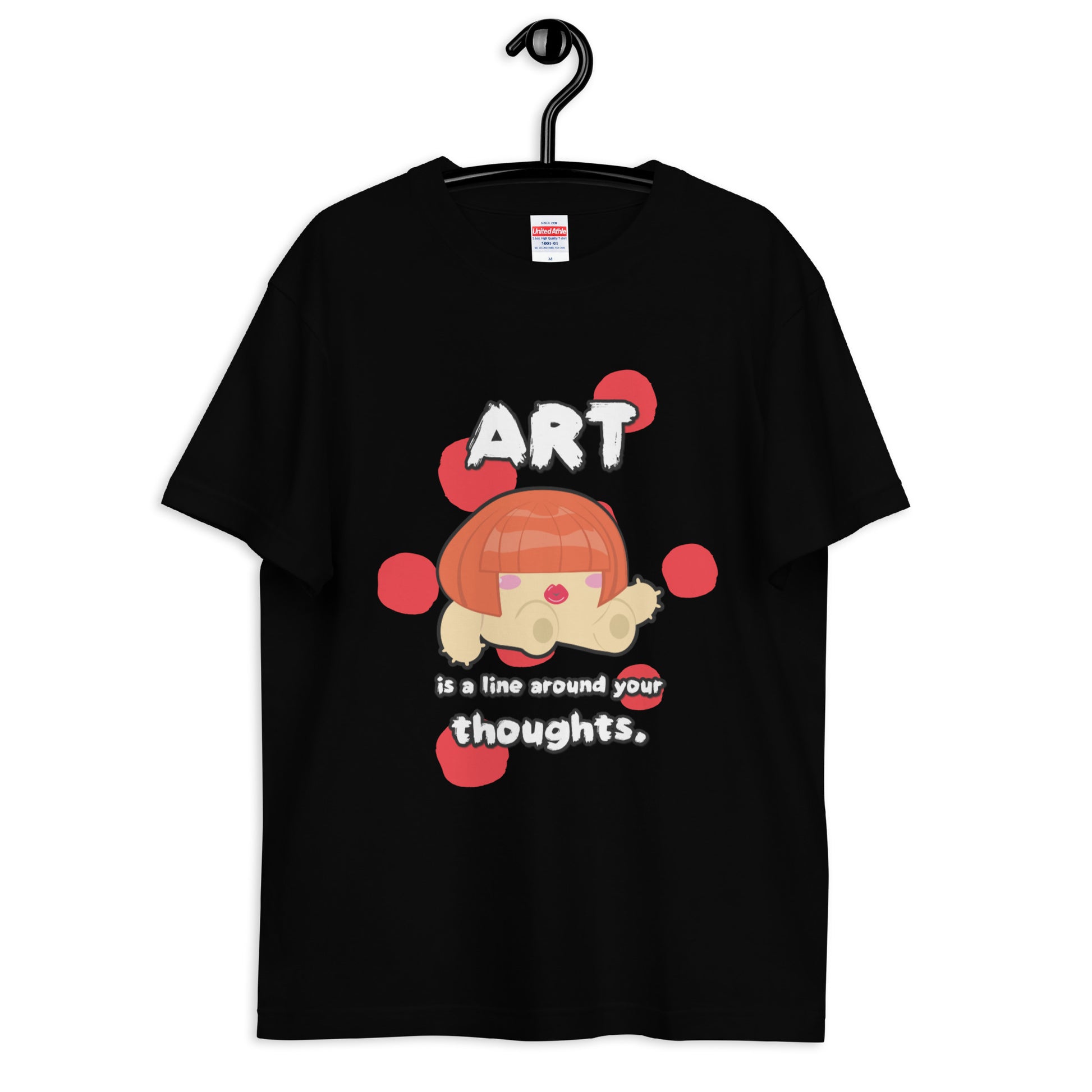 Red Art Quotes 圖案T恤 Adult quality tee