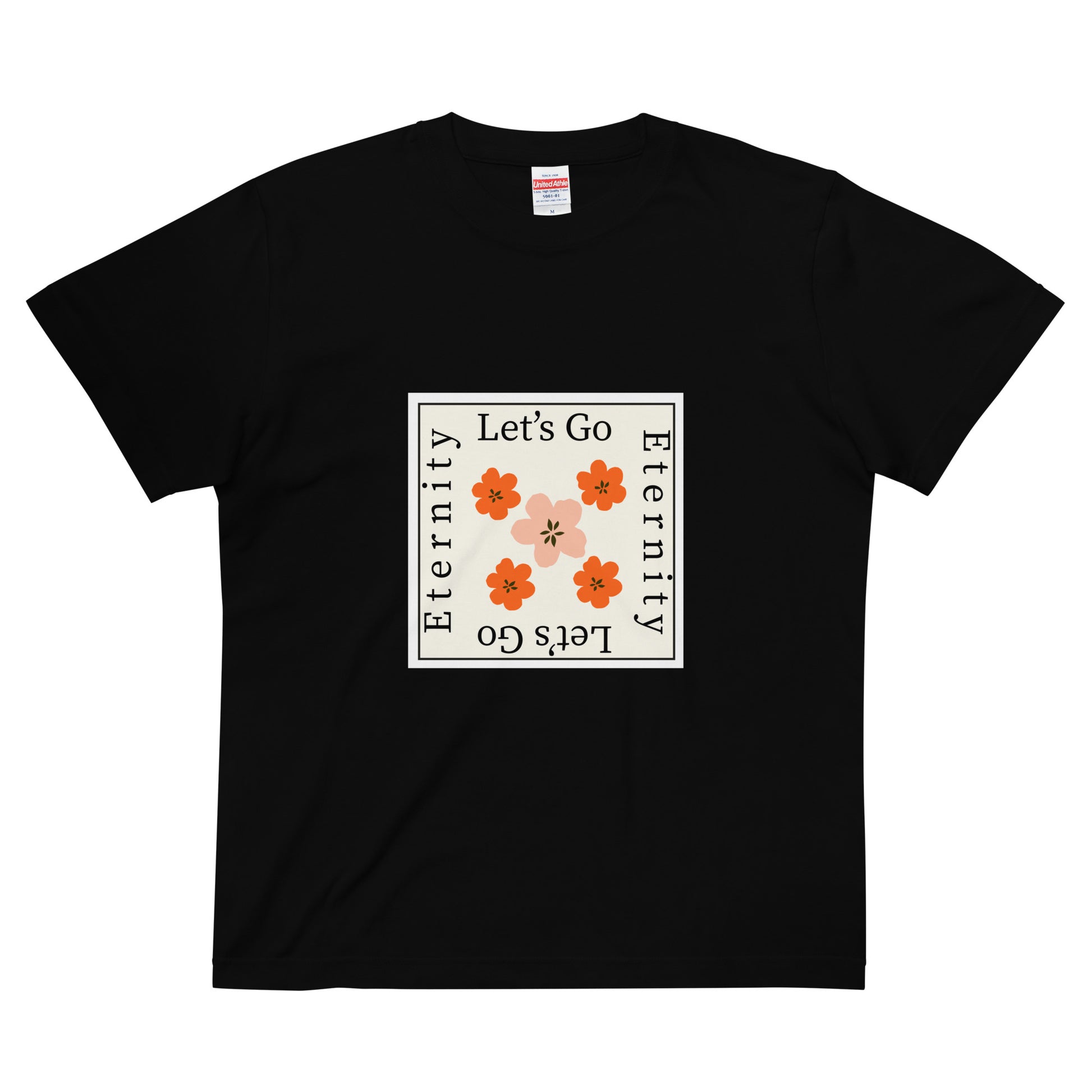 花和標語圖案 |純棉 Regular Fit T-shirt