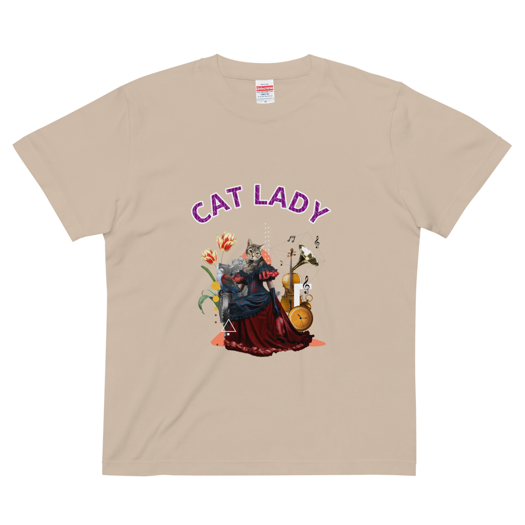 CAT LADY ｜Cotton Regular Fit T-shirt