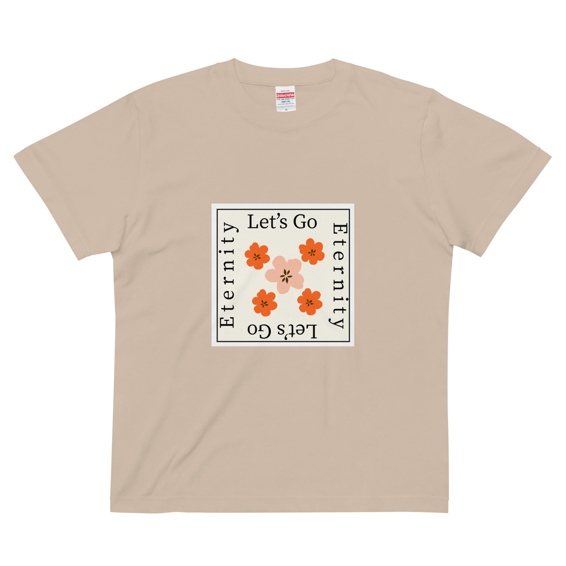 花和標語圖案 |純棉 Regular Fit T-shirt