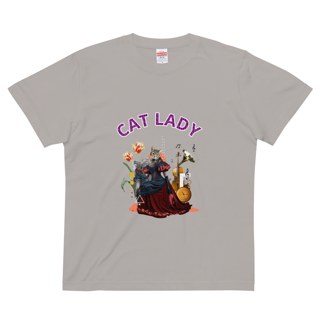 CAT LADY ｜Cotton Regular Fit T-shirt