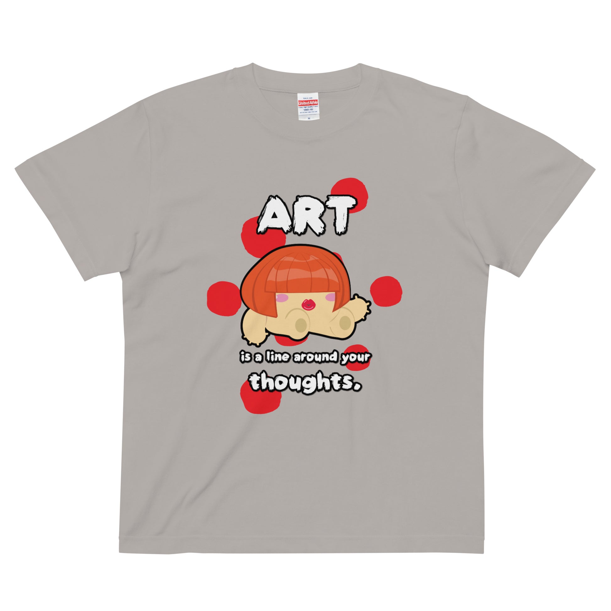 Red Art Quotes 圖案T恤 Adult quality tee