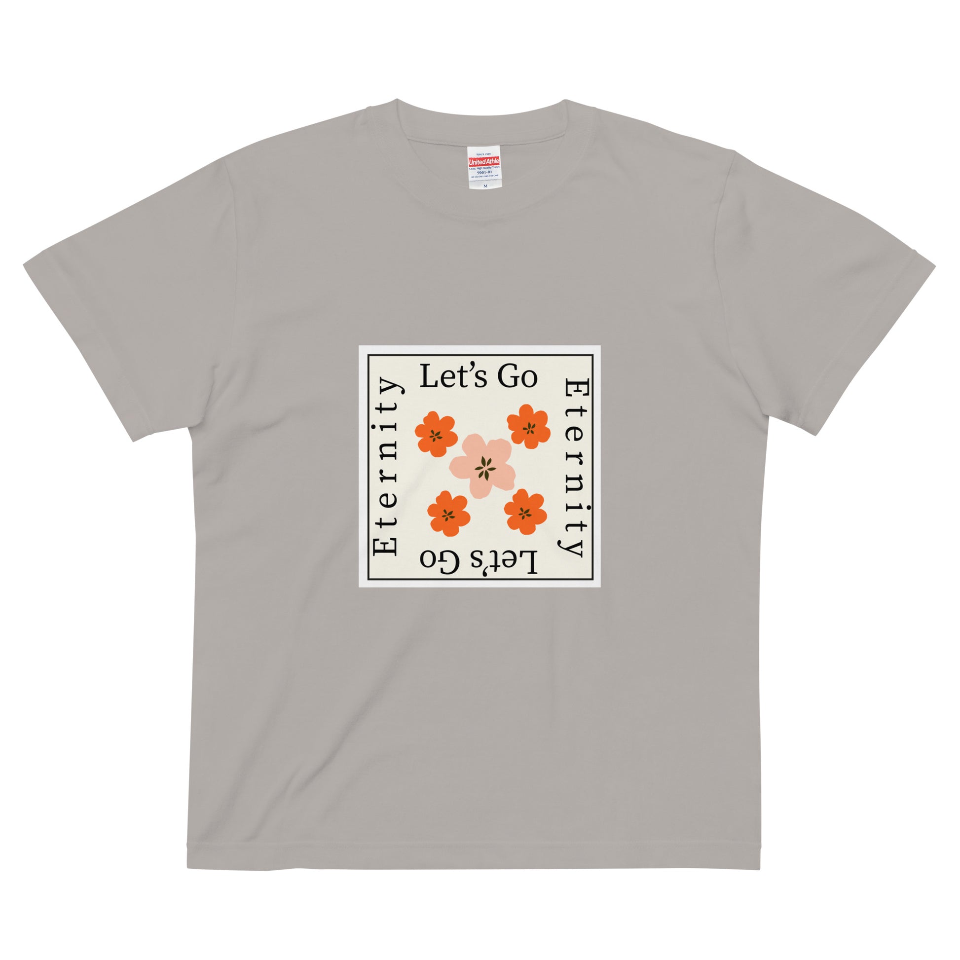 花和標語圖案 |純棉 Regular Fit T-shirt