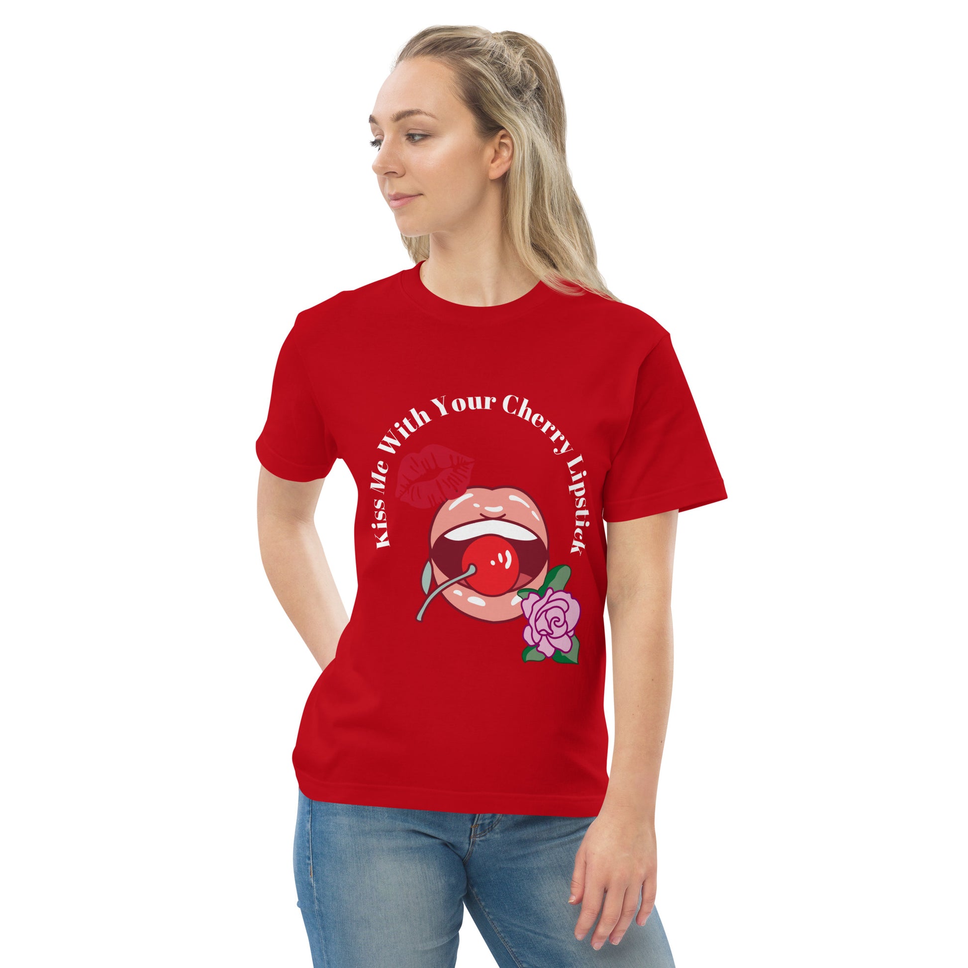 Kiss me with your cherry lipstick|純棉 Regular Fit T-shirt