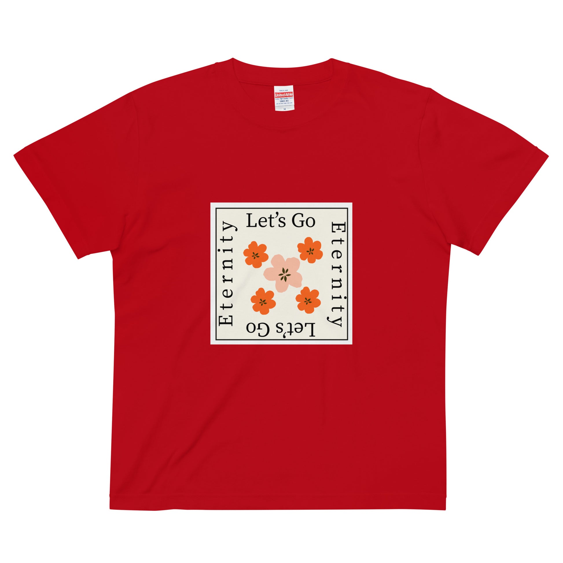 花和標語圖案 |純棉 Regular Fit T-shirt