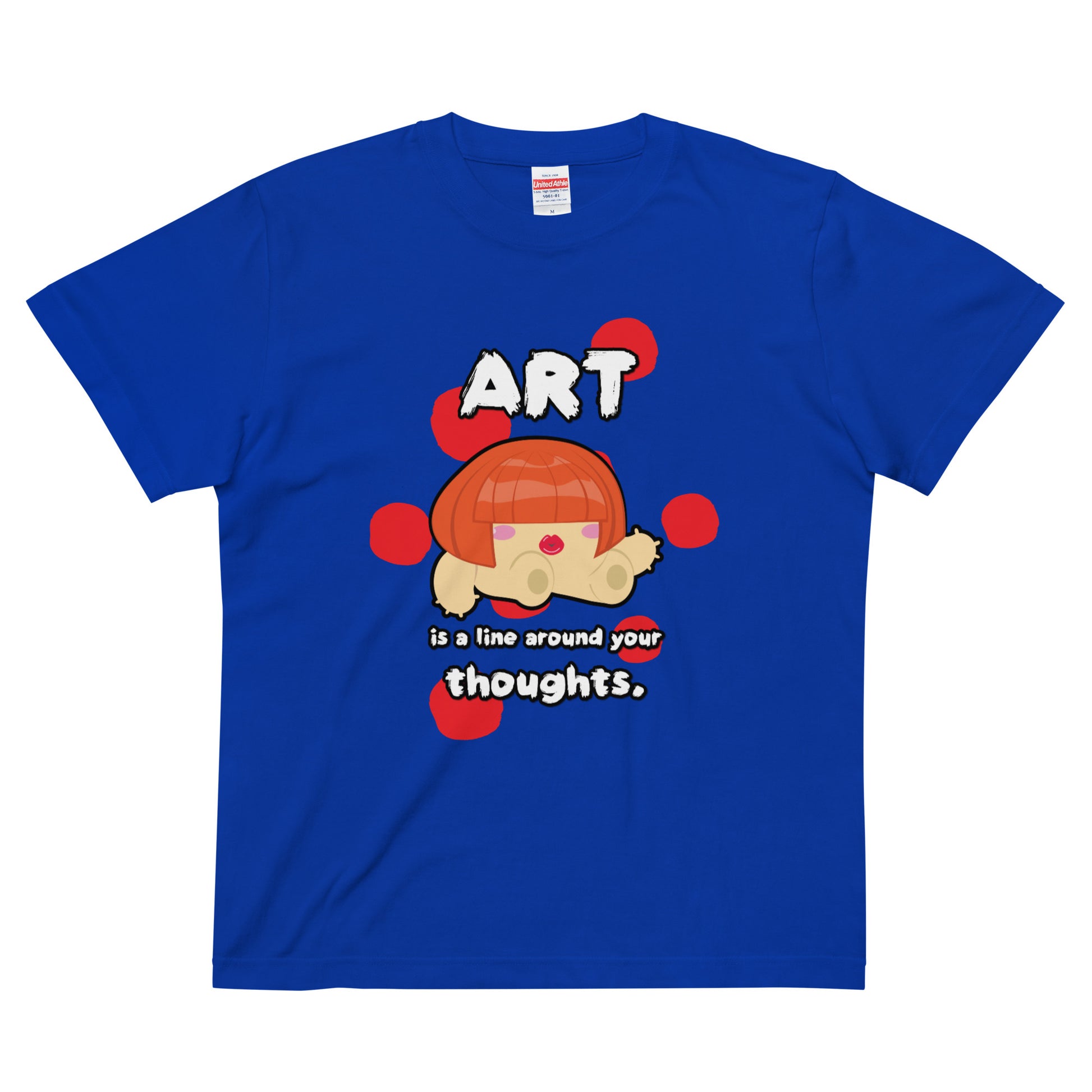 Red Art Quotes 圖案T恤 Adult quality tee