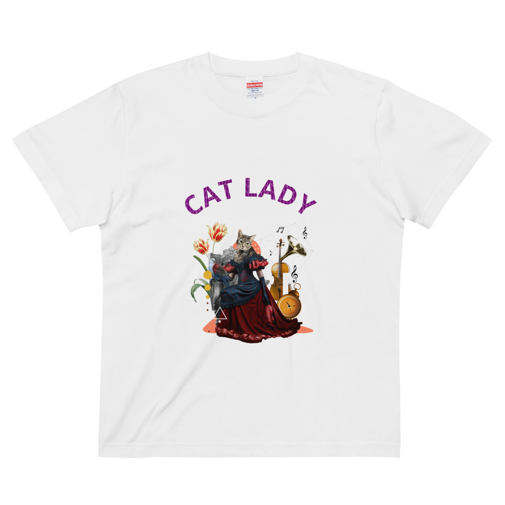 CAT LADY ｜Cotton Regular Fit T-shirt