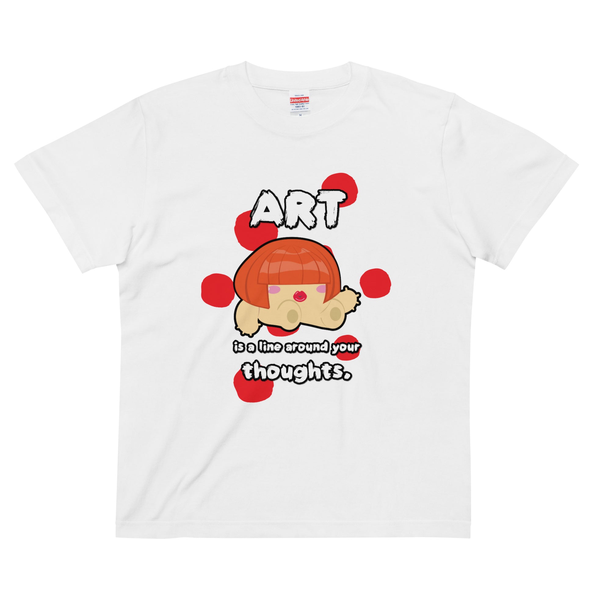 Red Art Quotes 圖案T恤 Adult quality tee