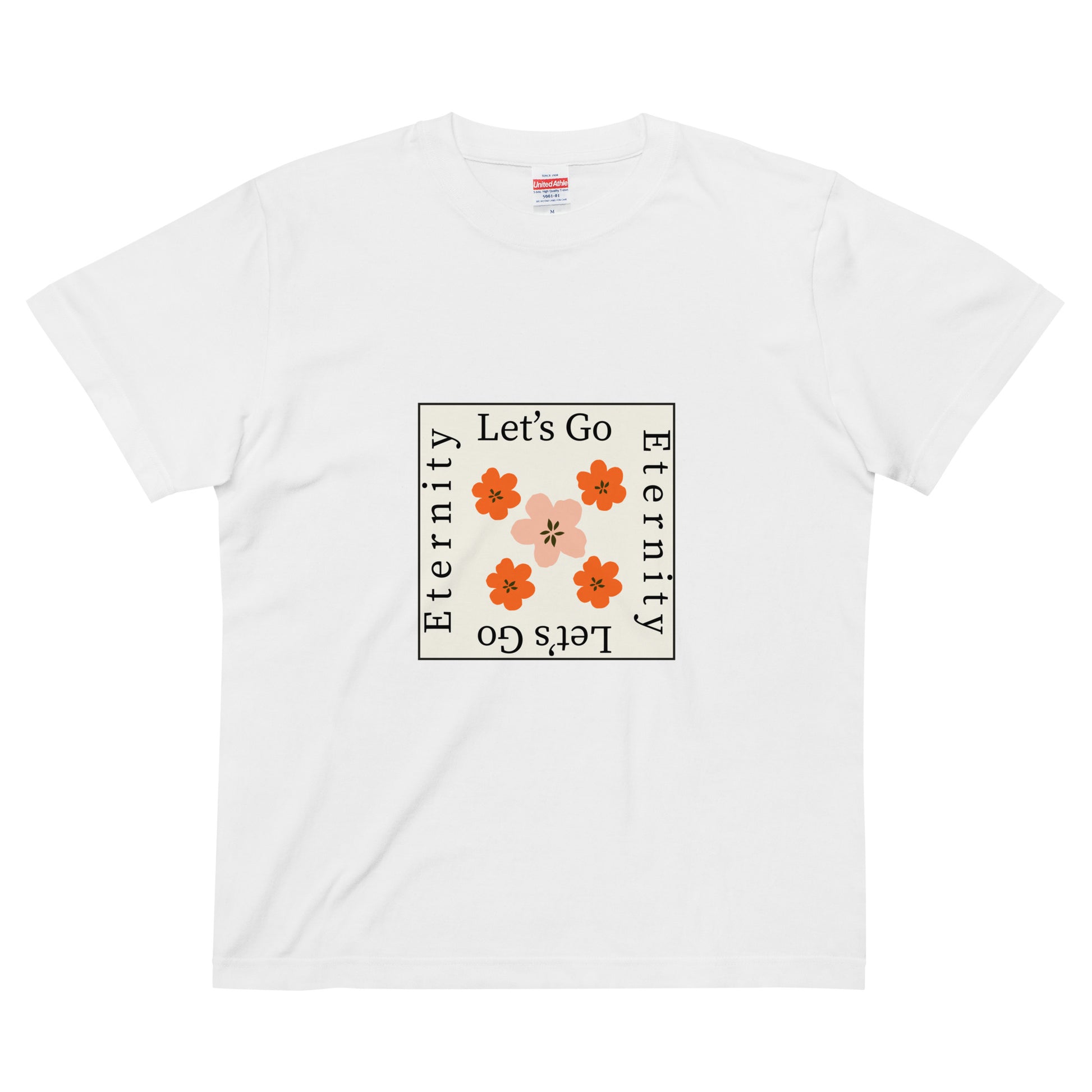 花和標語圖案 |純棉 Regular Fit T-shirt