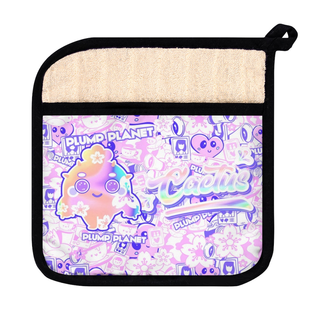 Sakura Purple Cactus | Pot Holder with Pocket 耐熱鍋架手套墊