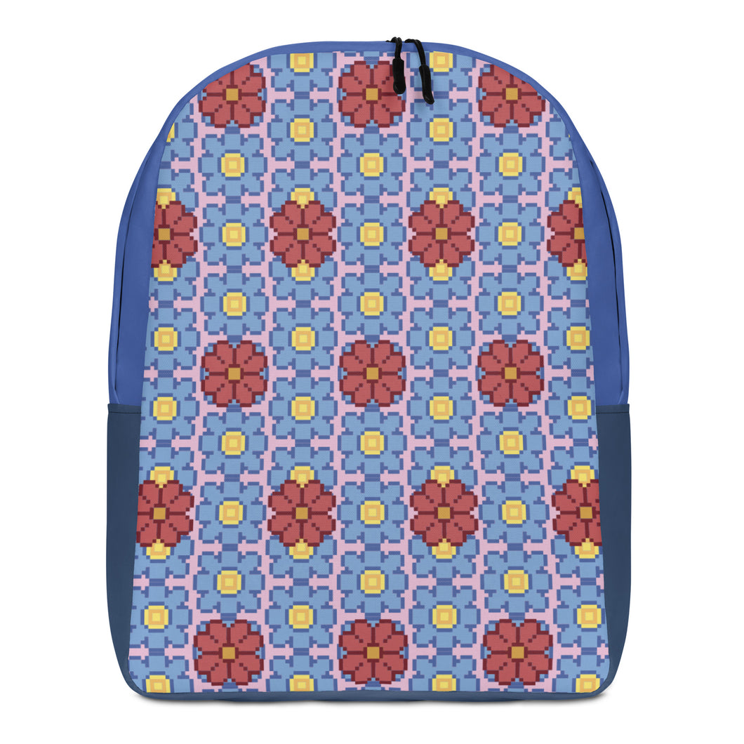 Pixel Flower - Minimalist Backpack | 日式印花極簡風格防水背包