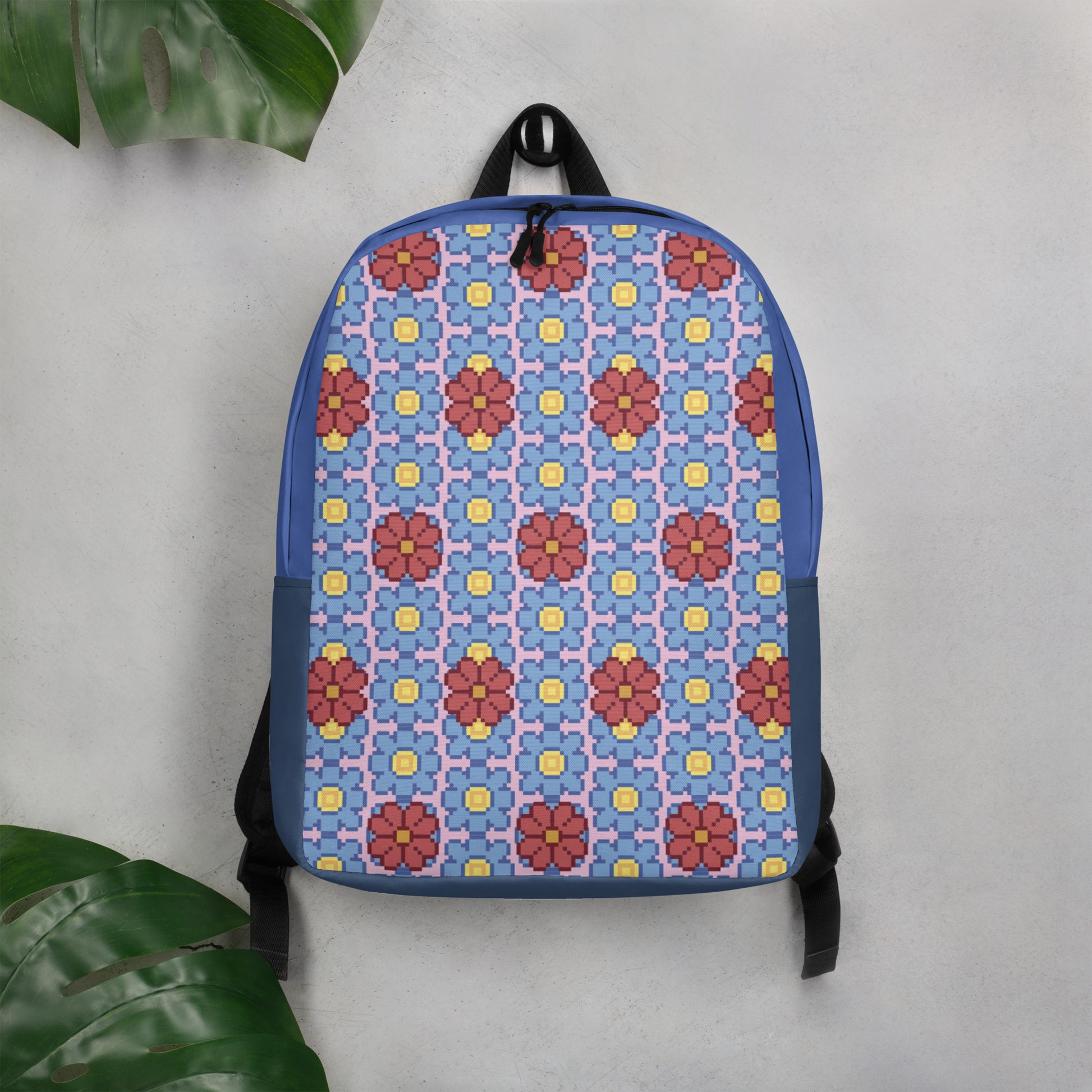 Pixel Flower - Minimalist Backpack | 日式印花極簡風格防水背包