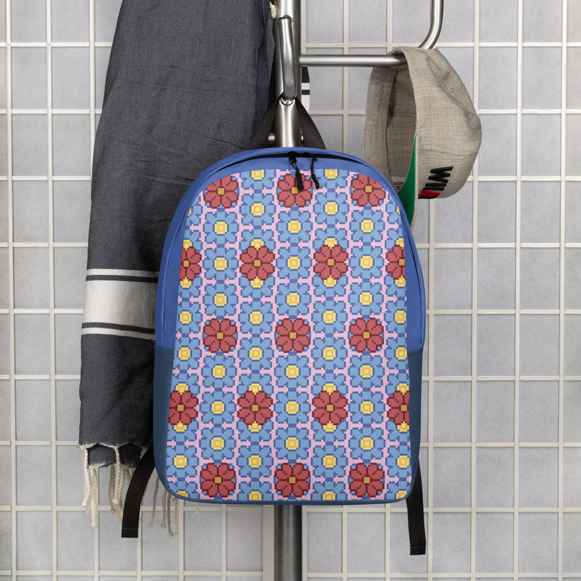Pixel Flower - Minimalist Backpack | 日式印花極簡風格防水背包