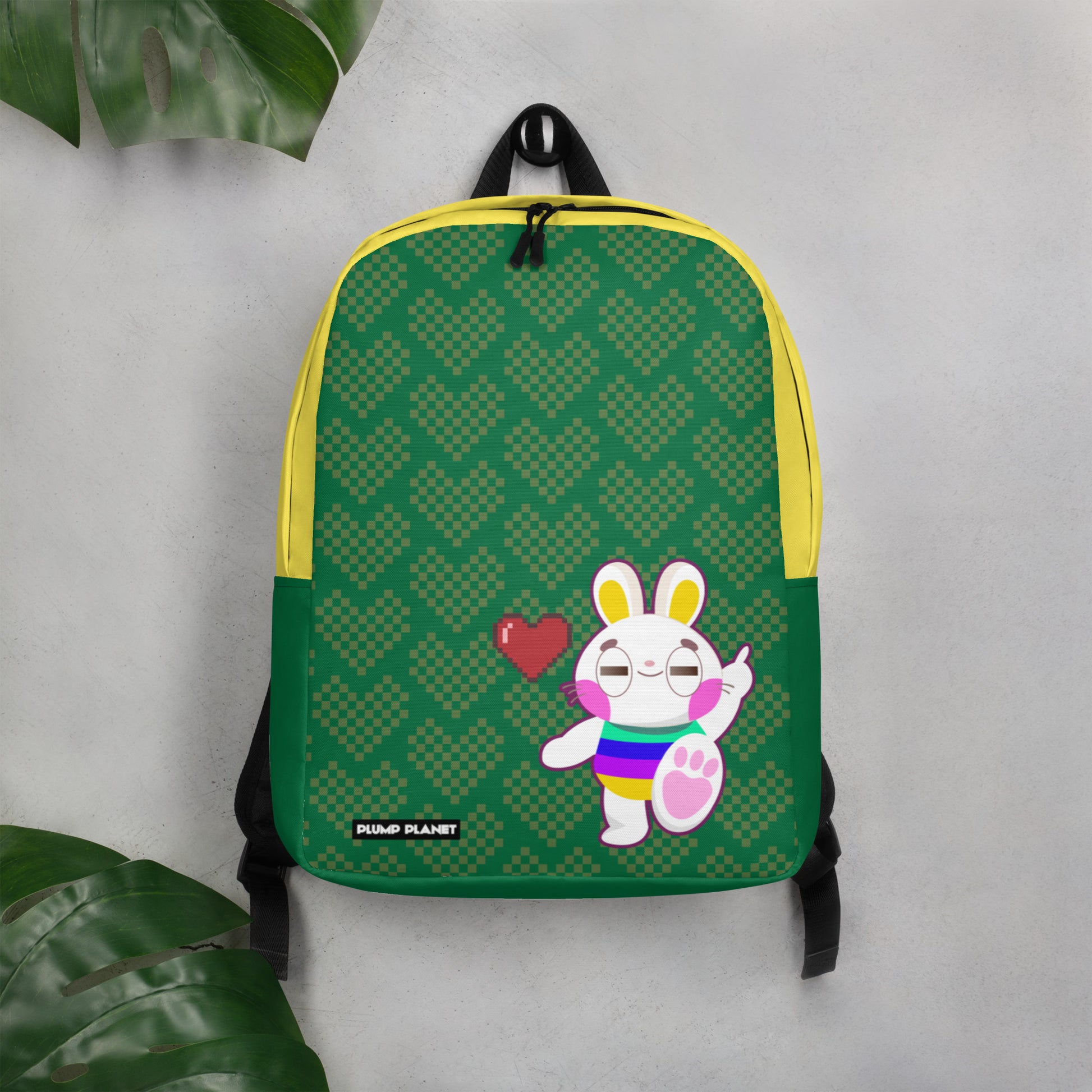 Rabbit with Heart - Minimalist Backpack | 日式印花極簡風格防水背包