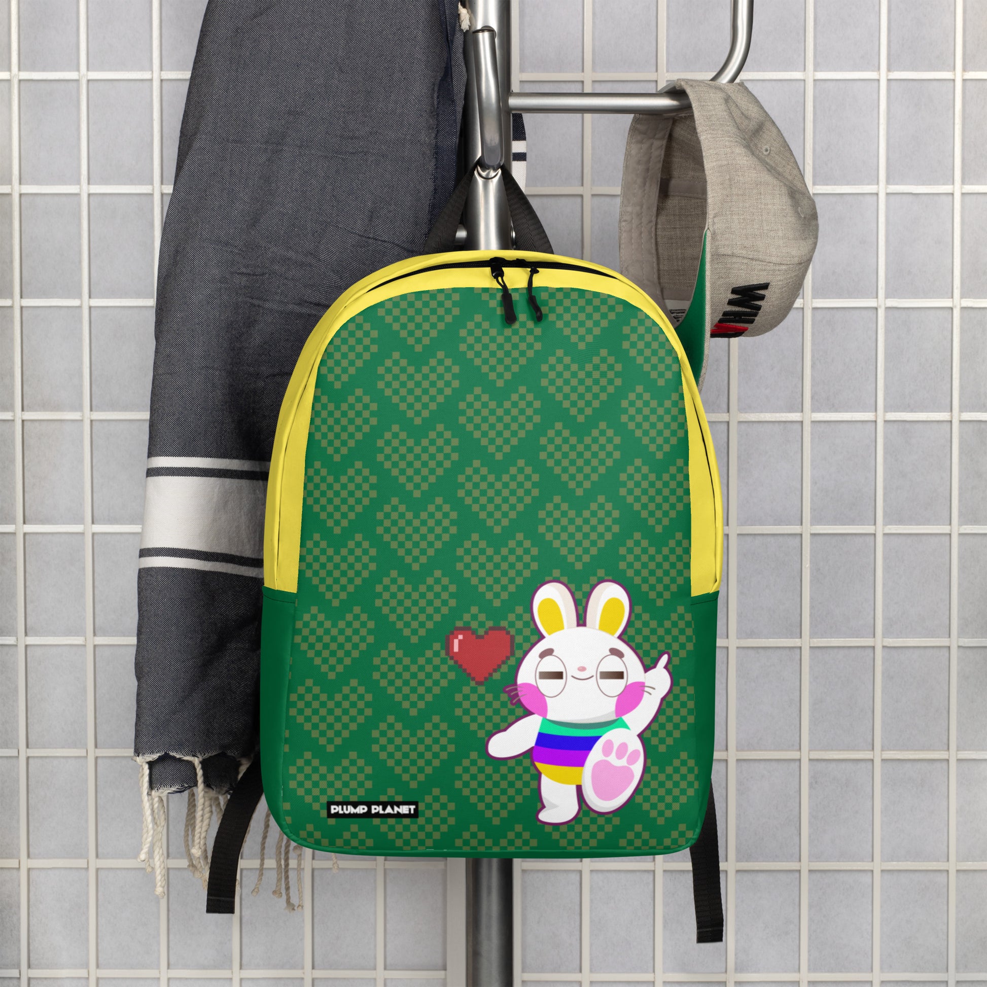 Rabbit with Heart - Minimalist Backpack | 日式印花極簡風格防水背包