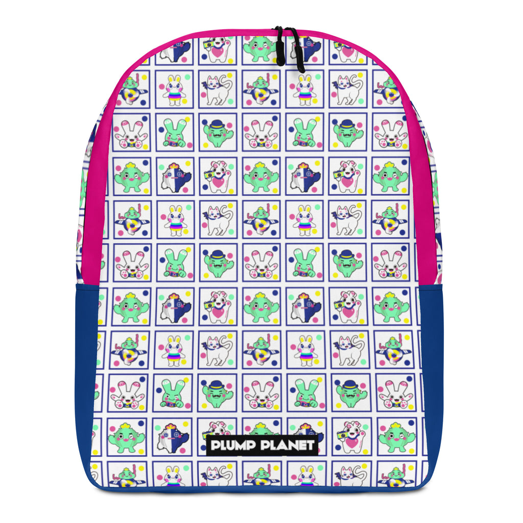 Minimalist Backpack | 日式印花極簡風格防水背包 - Cactus Plump Planet Pop Art
