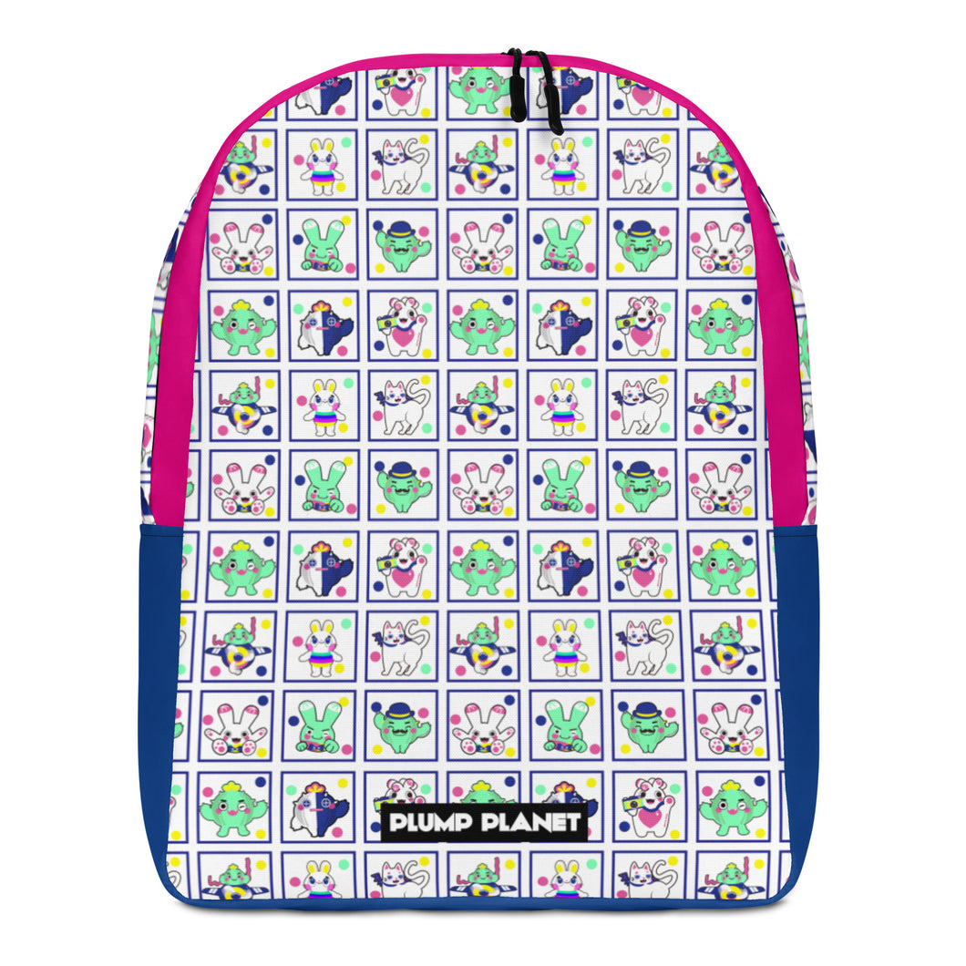 Minimalist Backpack | Japanese Print Minimalist Waterproof Backpack - Cactus Plump Planet Pop Art