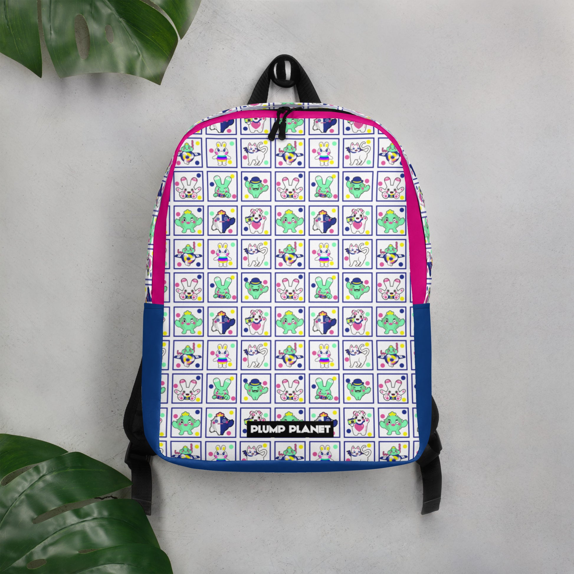 Minimalist Backpack | 日式印花極簡風格防水背包 - Cactus Plump Planet Pop Art