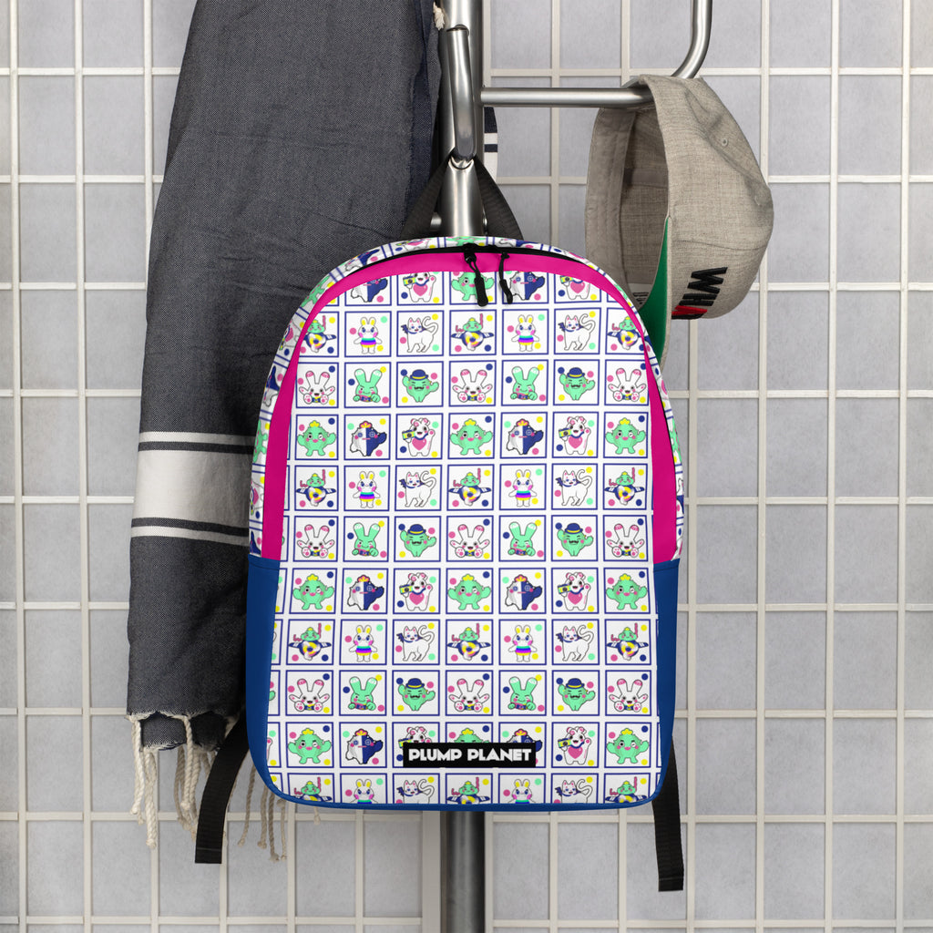 Minimalist Backpack | 日式印花極簡風格防水背包 - Cactus Plump Planet Pop Art