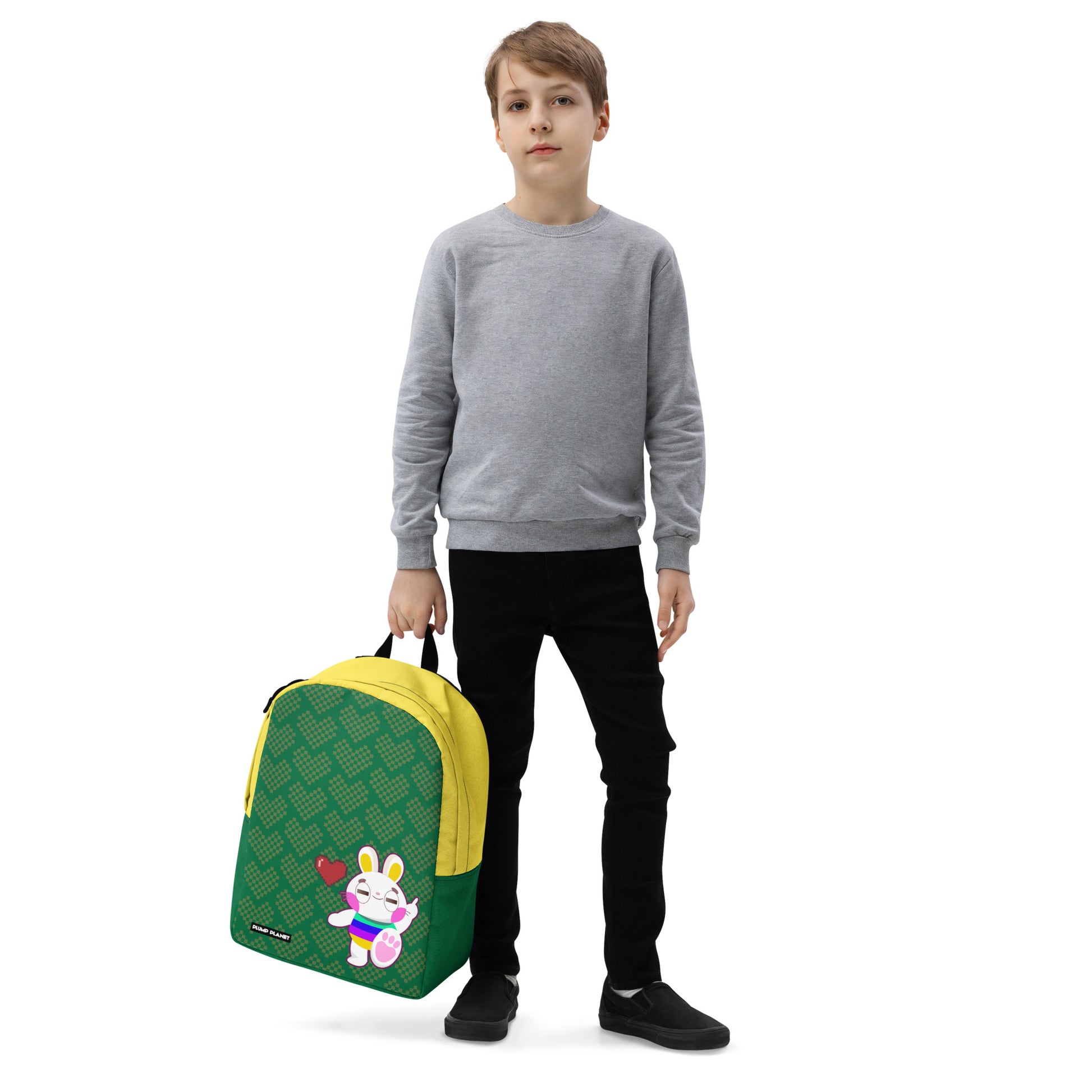 Rabbit with Heart - Minimalist Backpack | 日式印花極簡風格防水背包