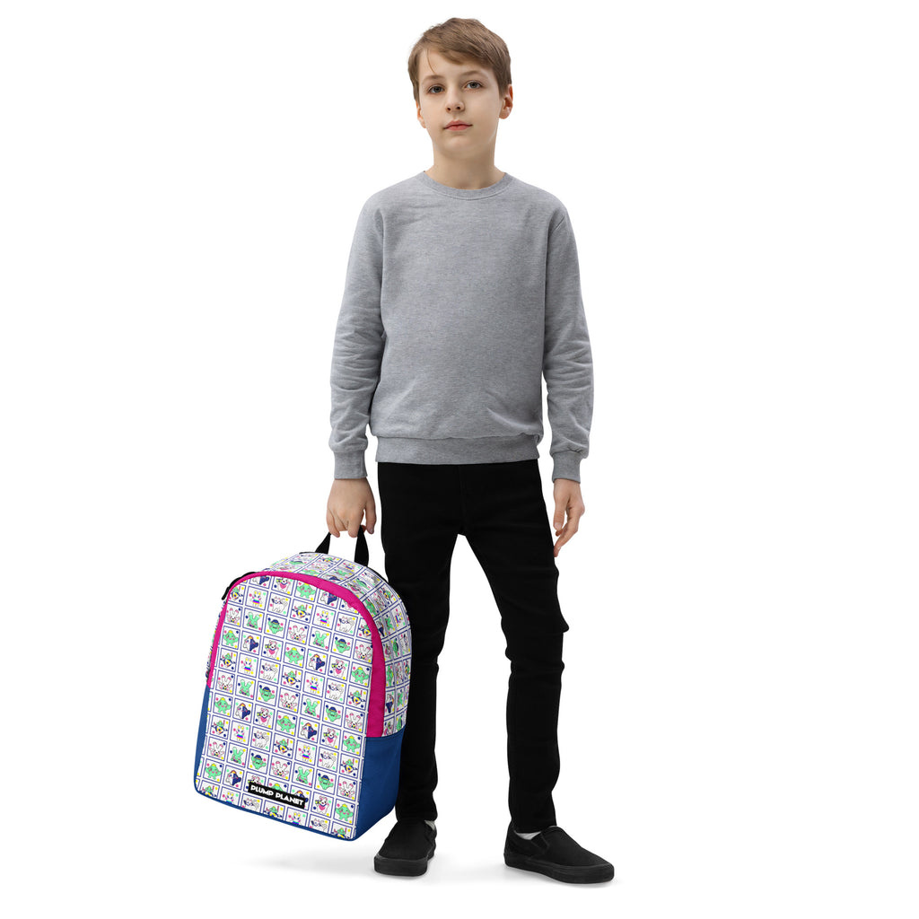 Minimalist Backpack | 日式印花極簡風格防水背包 - Cactus Plump Planet Pop Art