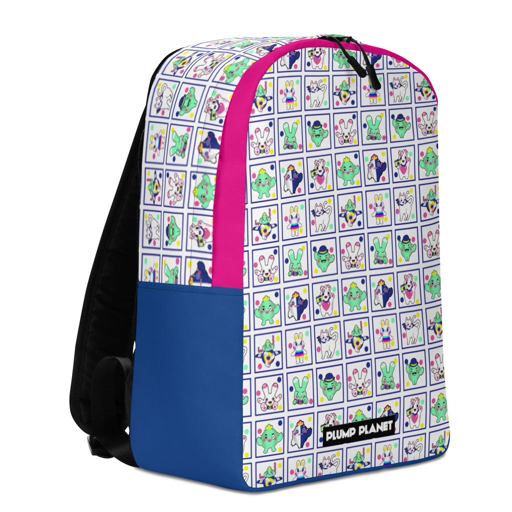 Minimalist Backpack | 日式印花極簡風格防水背包 - Cactus Plump Planet Pop Art