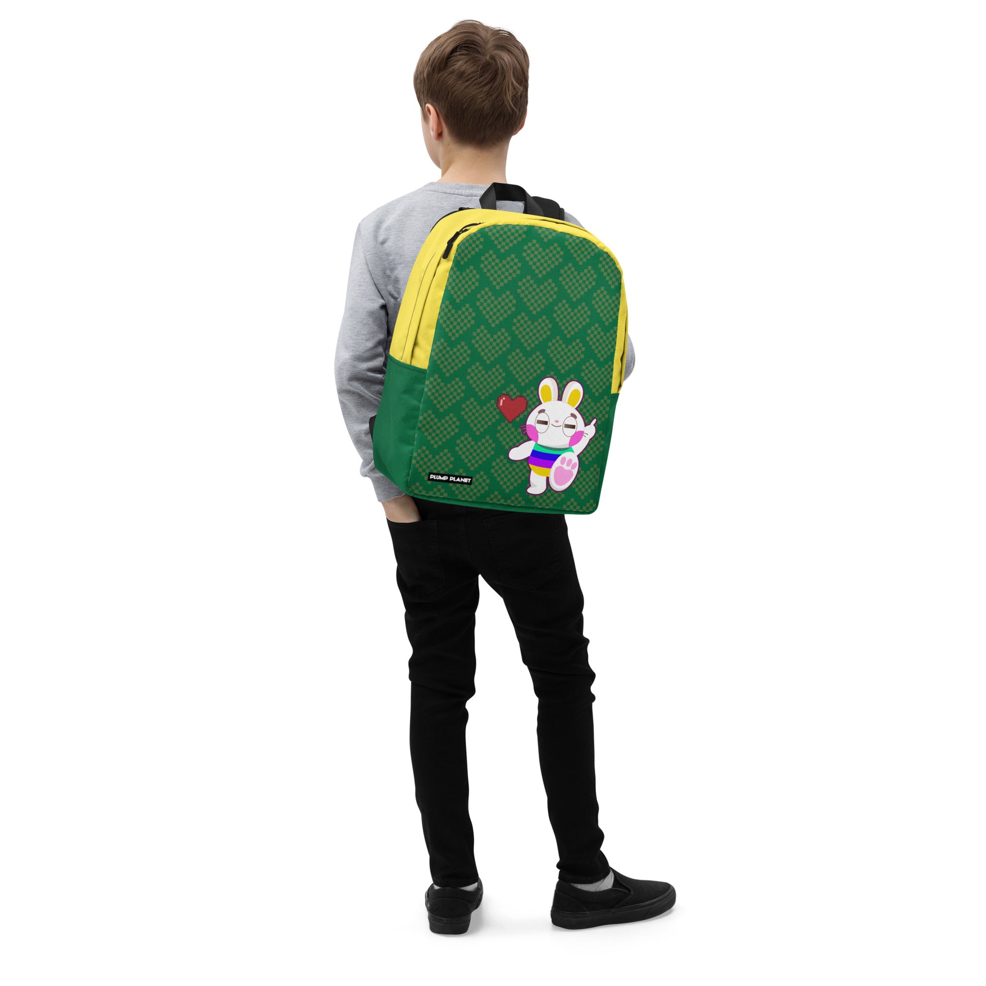 Rabbit with Heart - Minimalist Backpack | 日式印花極簡風格防水背包