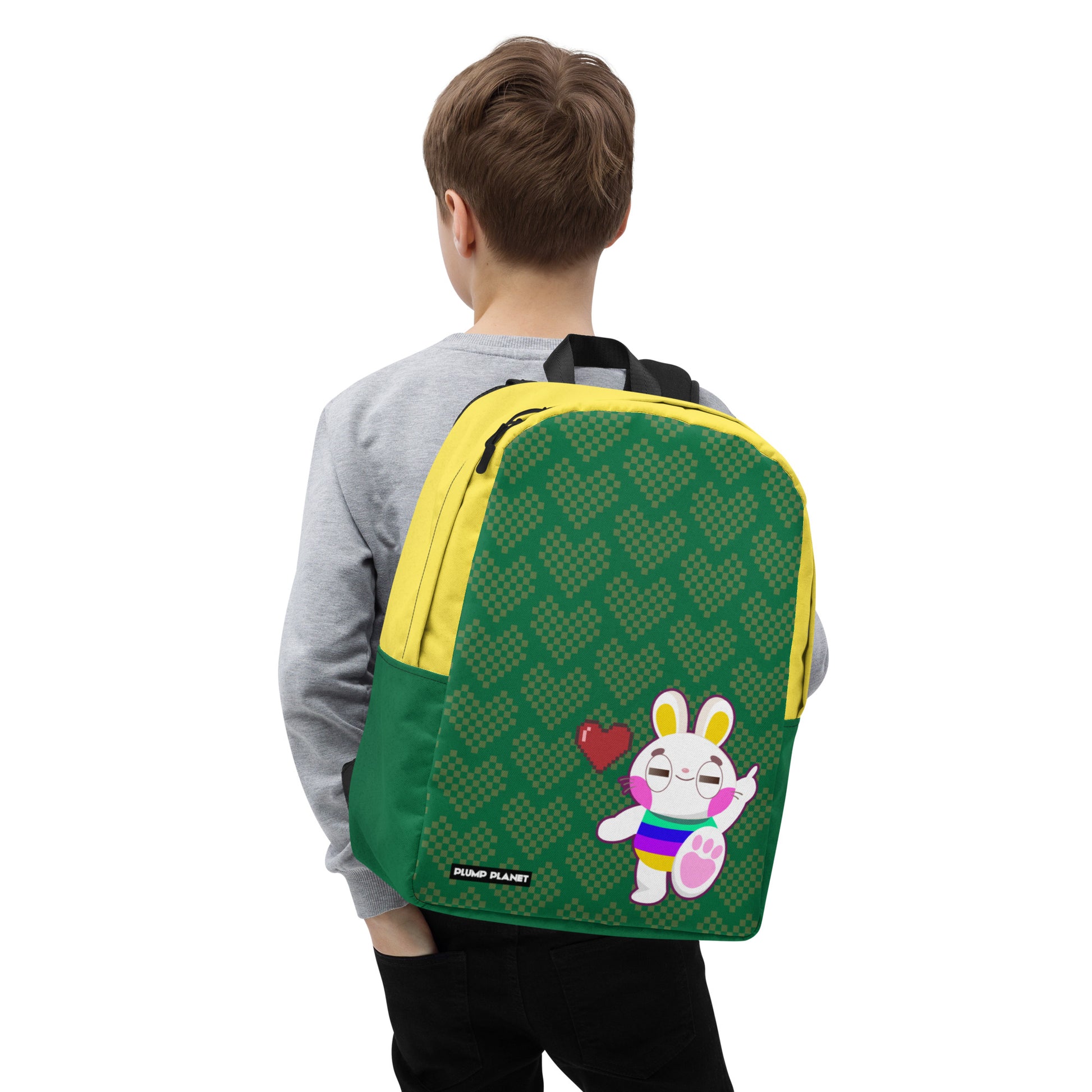 Rabbit with Heart - Minimalist Backpack | 日式印花極簡風格防水背包