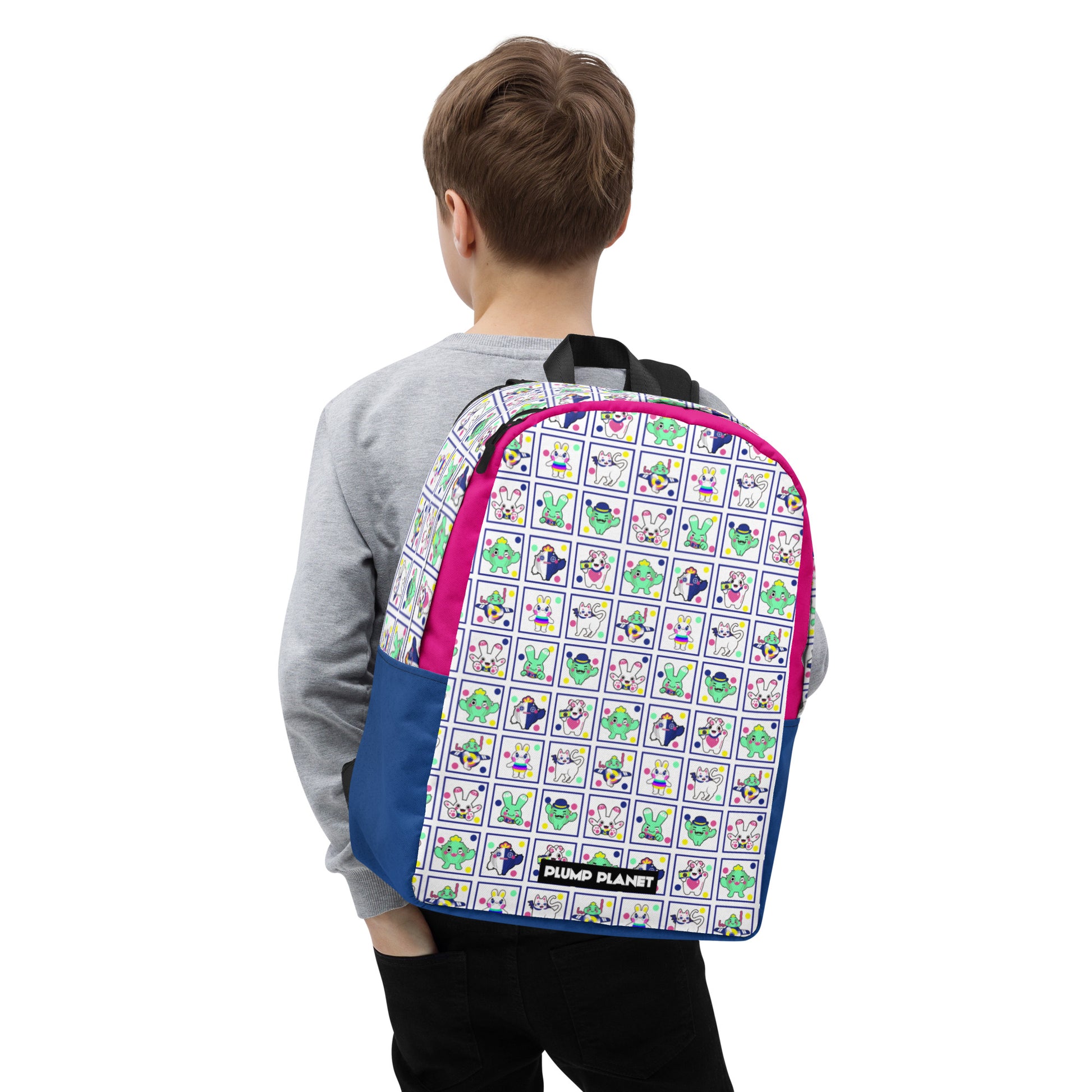 Minimalist Backpack | 日式印花極簡風格防水背包 - Cactus Plump Planet Pop Art