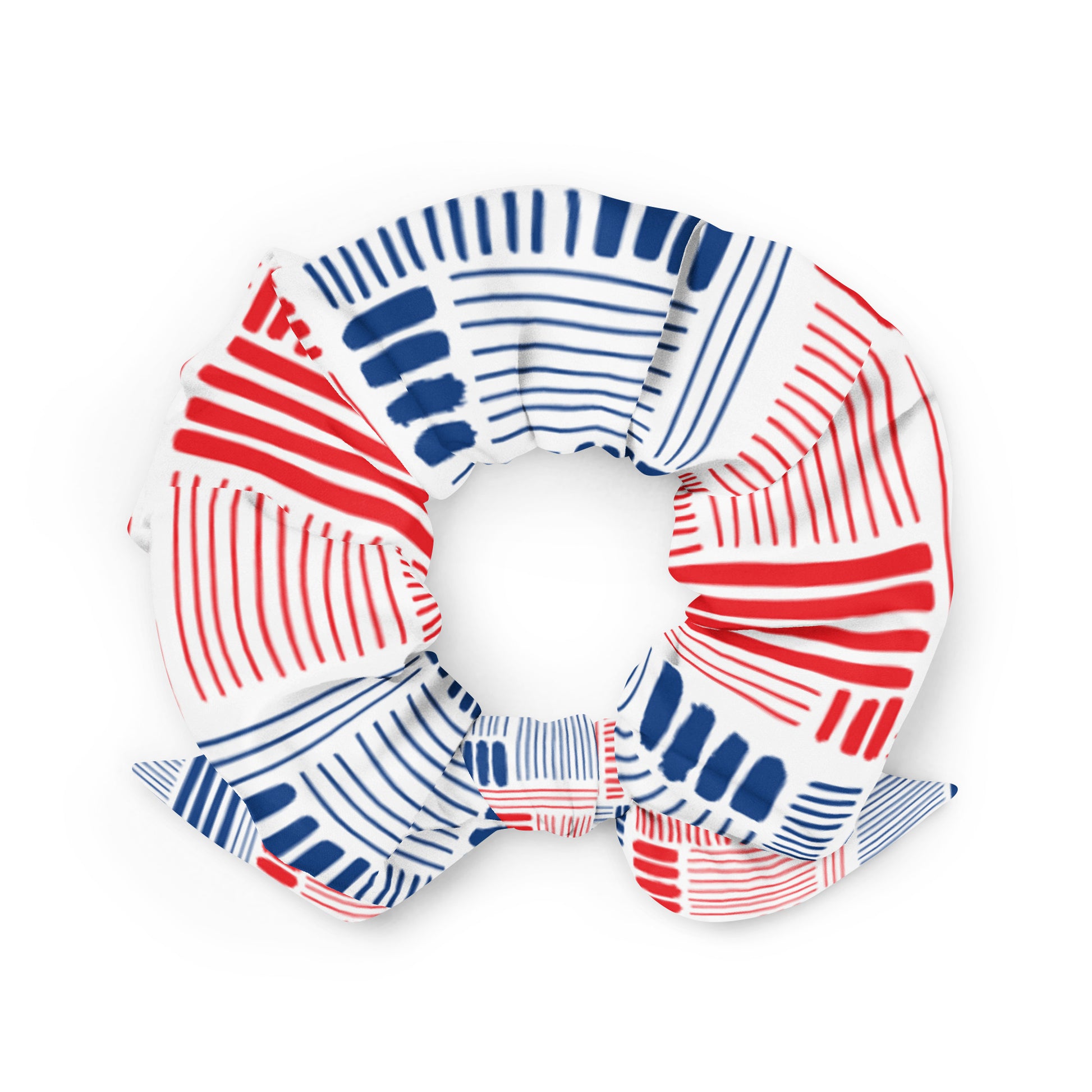 髮帶 Recycled Scrunchie | 紅白藍 red white blue