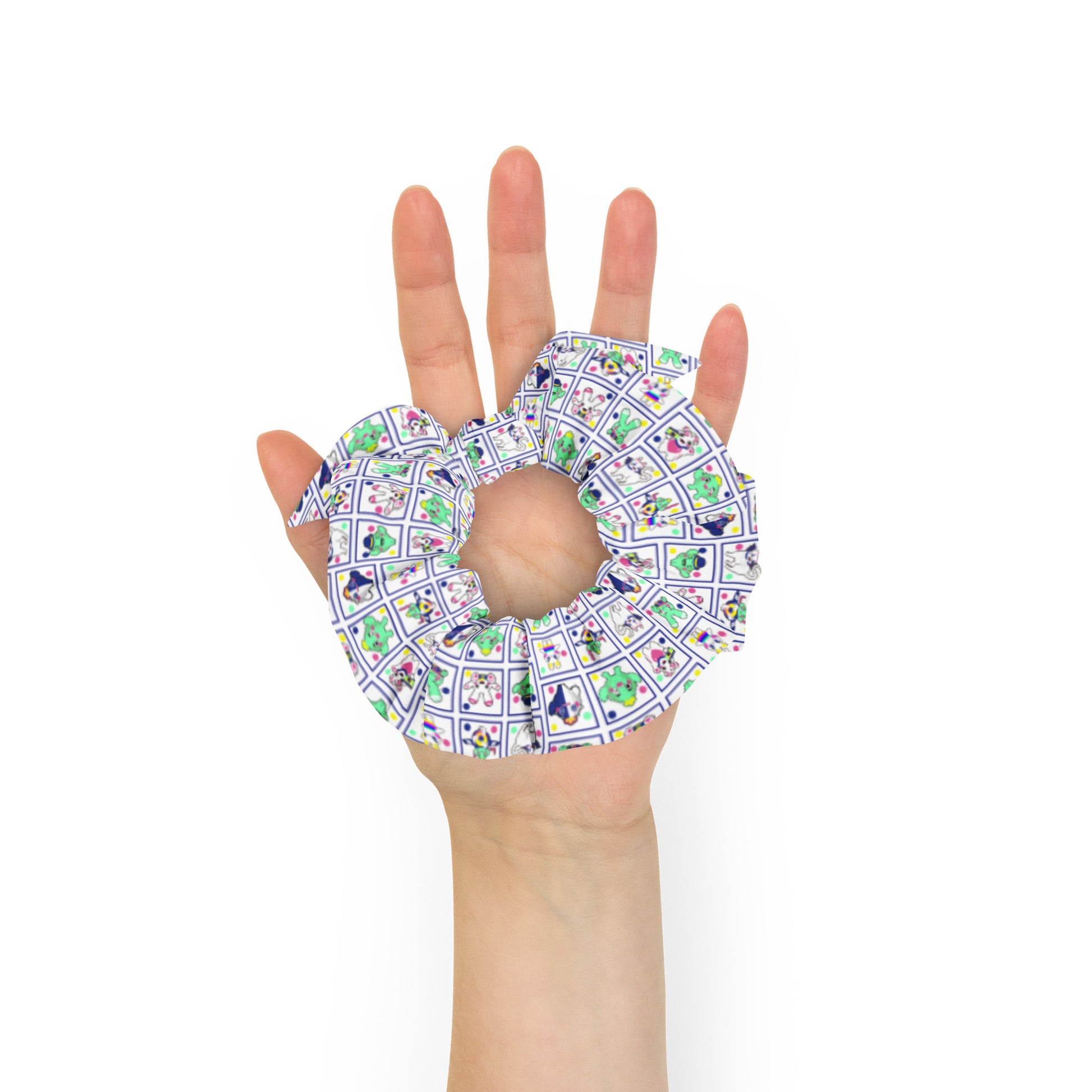 髮帶 Scrunchie | Red Green Blue Mixed Pattern