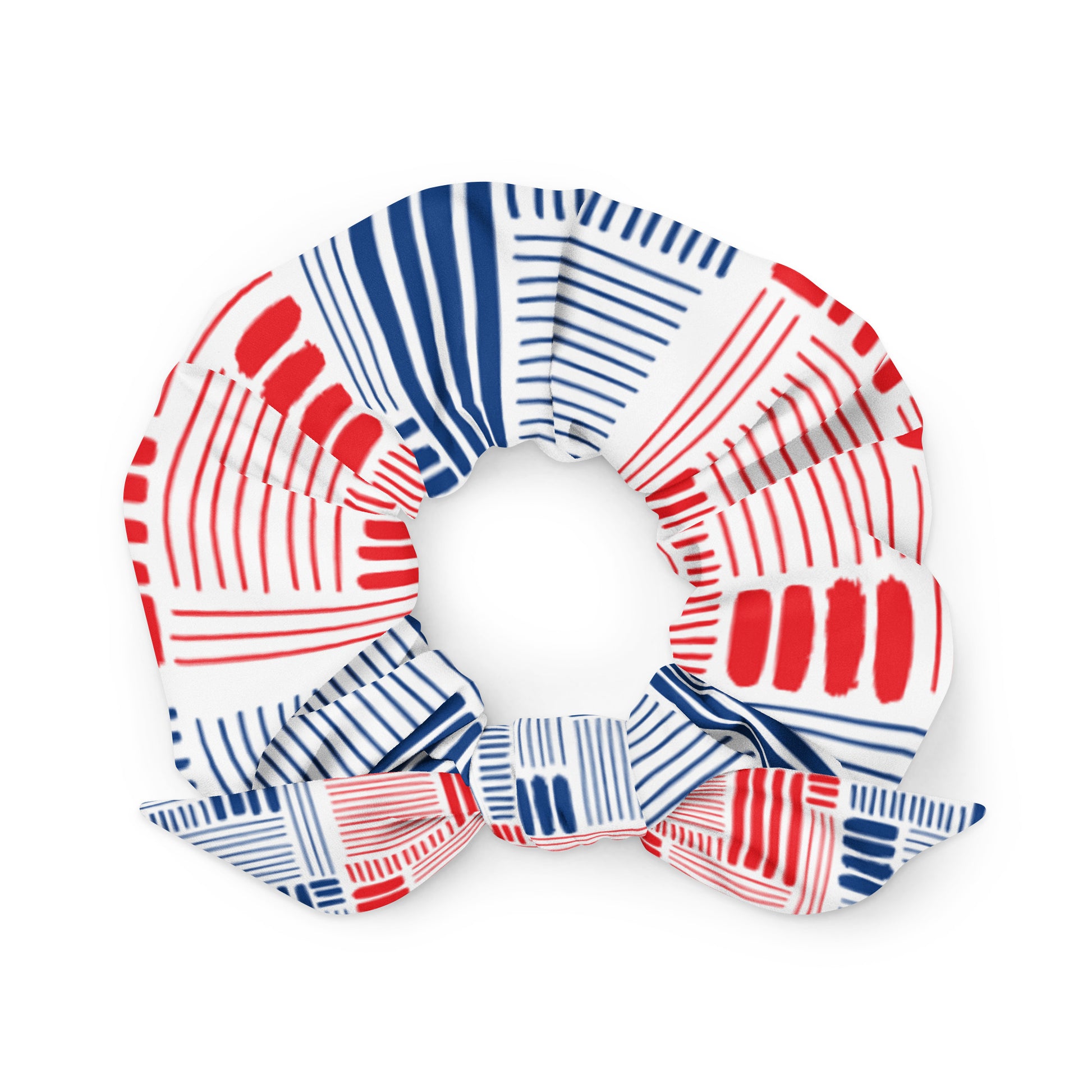 髮帶 Recycled Scrunchie | 紅白藍 red white blue