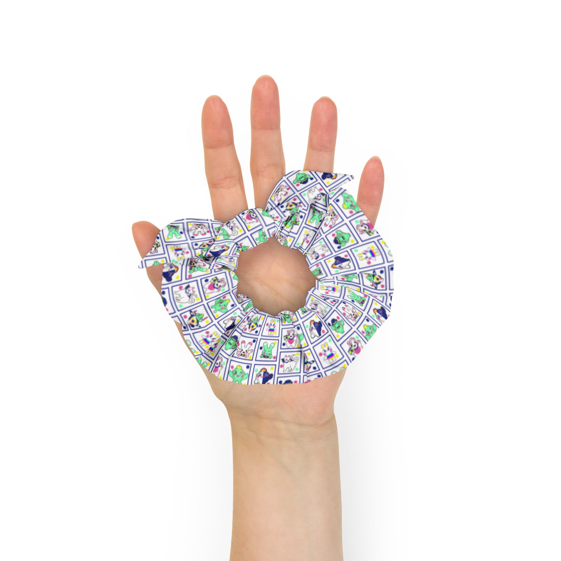 髮帶 Scrunchie | Red Green Blue Mixed Pattern