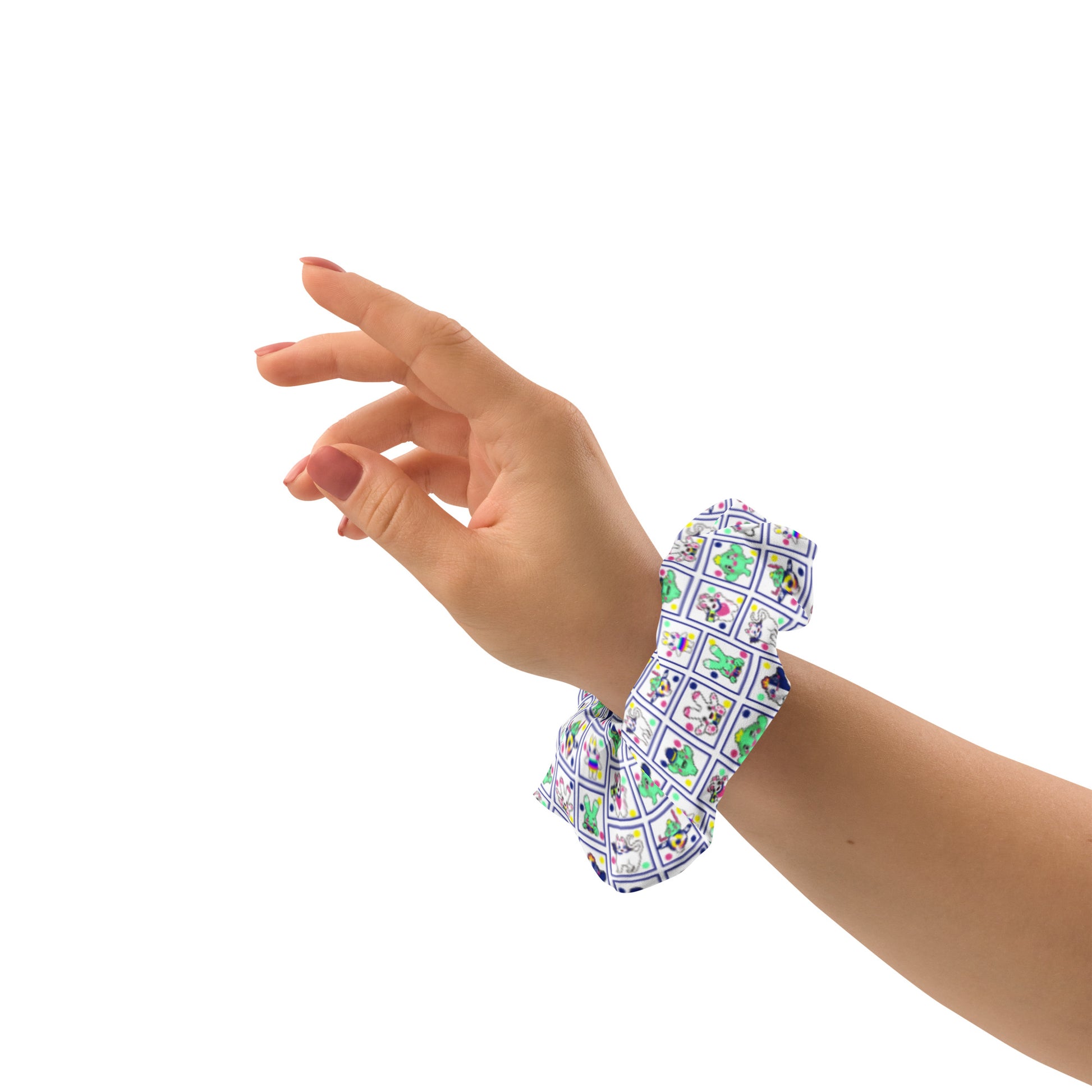 髮帶 Scrunchie | Red Green Blue Mixed Pattern