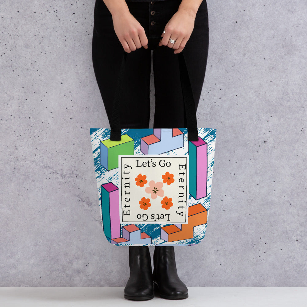 【Free Shipping】3 handle colors | Color Square | Tote bag