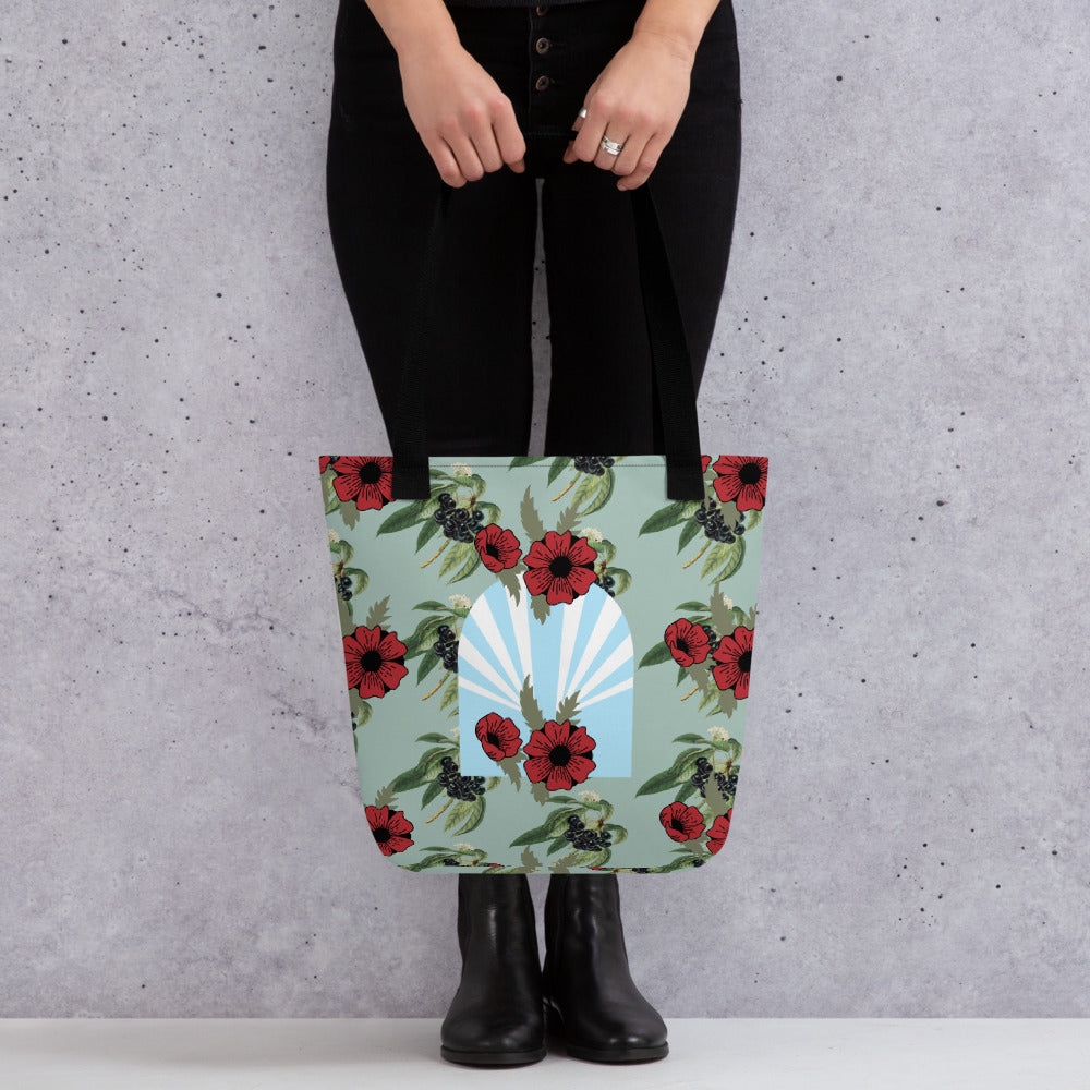 【Free Shipping】3 handle colors | Flower Window | Tote bag